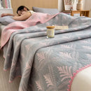 GobekUsa Cotton Towel Blanket, Rural Printed Thin Quilt - Luxury Breathable Bedspread