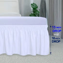 GobekUsa Elastic Bed Skirt - Soft Wrap Around Ruffles - Fade Resistant Solid Color