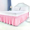 GobekUsa Elastic Bed Skirt - Soft Wrap Around Ruffles - Fade Resistant Solid Color