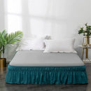 GobekUsa Elastic Bed Skirt - Soft Wrap Around Ruffles - Fade Resistant Solid Color