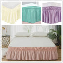 GobekUsa Elastic Bed Skirt - Soft Wrap Around Ruffles - Fade Resistant Solid Color