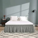 GobekUsa Elastic Bed Skirt - Soft Wrap Around Ruffles - Fade Resistant Solid Color