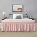 GobekUsa Elastic Bed Skirt - Soft Wrap Around Ruffles - Fade Resistant Solid Color