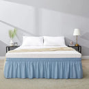 GobekUsa Elastic Bed Skirt - Soft Wrap Around Ruffles - Fade Resistant Solid Color