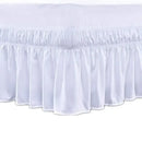 GobekUsa Elastic Bed Skirt - Soft Wrap Around Ruffles - Fade Resistant Solid Color