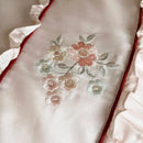 GobekUsa 1000TC Cotton Flowers Embroidery Lace Ruffles Bedding Set