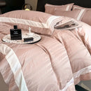 GobekUsa Cotton Jacquard Duvet Cover Set for Queen Double Bed - High End & Cozy