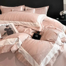 GobekUsa Cotton Jacquard Duvet Cover Set for Queen Double Bed - High End & Cozy