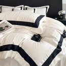 GobekUsa Cotton Jacquard Duvet Cover Set for Queen Double Bed - High End & Cozy