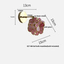 GobekUsa Copper Butterfly Glass Wall Light Fixture Up Down Rotate LED Bedside Lamp