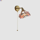 GobekUsa Copper Butterfly Glass Wall Light Fixture Up Down Rotate LED Bedside Lamp
