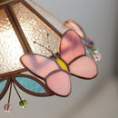 GobekUsa Copper Butterfly Glass Wall Light Fixture Up Down Rotate LED Bedside Lamp