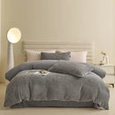 GobekUsa 2024 Winter Fleece Bedding Set King Queen Twin Double Duvet Cover Kit
