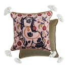 GobekUsa Cat Print Velvet Cushion Cover