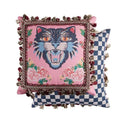 GobekUsa Cat Print Velvet Cushion Cover