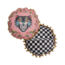 GobekUsa Cat Print Velvet Cushion Cover