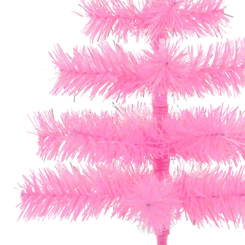 Pink Tinsel Christmas Tree