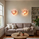 Pink Vintage Murano Glass Wall Lamp