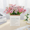 Pink & white artificial cherry blossoms square box wedding decor by Decorbites