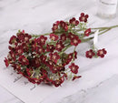 Pink & white artificial flowers baby’s breath wedding bouquet by Decorbites