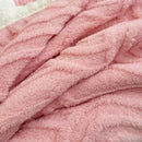 GobekUsa Double Layered Flannel Arch Jacquard Plush Blanket - Warm & Cozy Coral Fleece Quilt