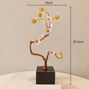GobekUsa Golden Tree Crystal Ball Statue Metal Decor Figurine