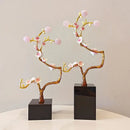GobekUsa Golden Tree Crystal Ball Statue Metal Decor Figurine