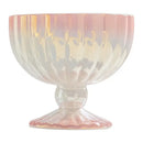 Pink & white gradient gloss ceramic dessert bowl dining room goblet by Decorbites