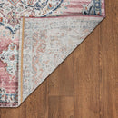 Pink White Outdoor Rug For Patio Oriental Pattern