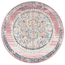 Pink White Outdoor Rug For Patio Oriental Pattern