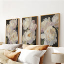 Moody Pink and White Peonies Art. Floral Set of 3 Prints by Wall Art Set
