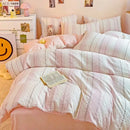 GobekUsa Jacquard Cotton Bedding Set for Queen King Size - Skin Friendly Comforter Cover