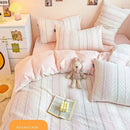 GobekUsa Jacquard Cotton Bedding Set for Queen King Size - Skin Friendly Comforter Cover