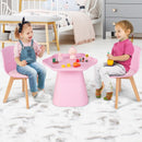 Wooden Kids Activity Table and Chairs Set with Padded Seat-Pink by LJGDeals