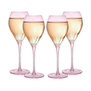 Paris Collection Crystal Pink Balloon Wine Glasses Red White Wines 14 Oz Set Of 4 By by The Wine Savant