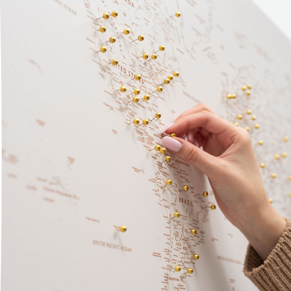 Canvas Push Pins - Gold, photo 4 of 5