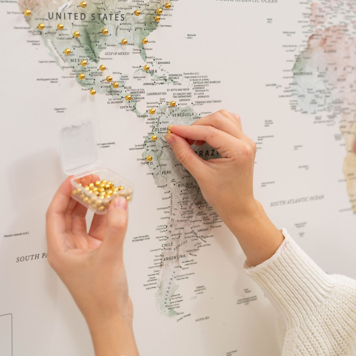 Canvas Push Pins - Gold, photo 2 of 5