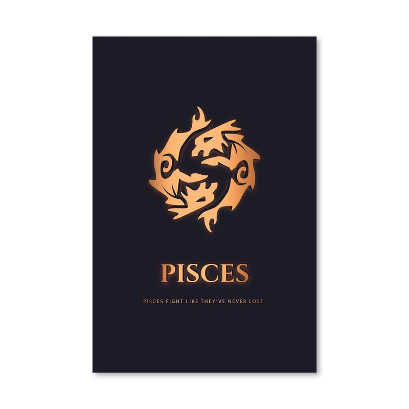 Pisces - Gold Canvas