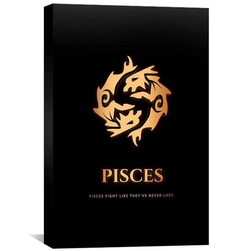 Pisces - Gold Canvas