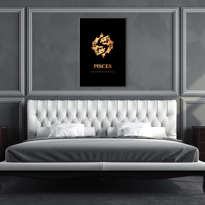 Pisces - Gold Canvas