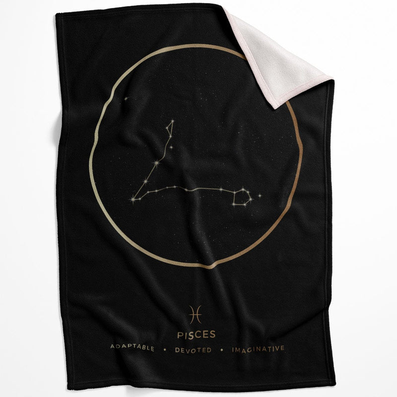 Pisces Traits Gold Blanket