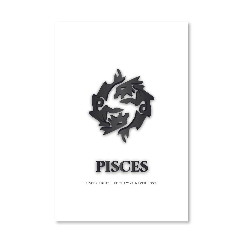 Pisces - White Canvas