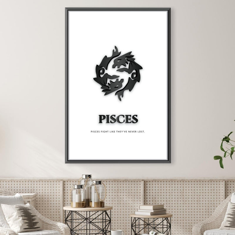 Pisces - White Canvas