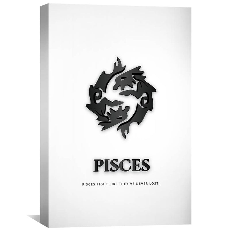 Pisces - White Canvas