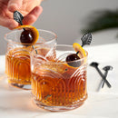 Art Deco Cocktail Picks in Gunmetal Set of 4 by Viski