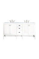 James Martin Addison 72" Double Bathroom Vanity, Glossy White