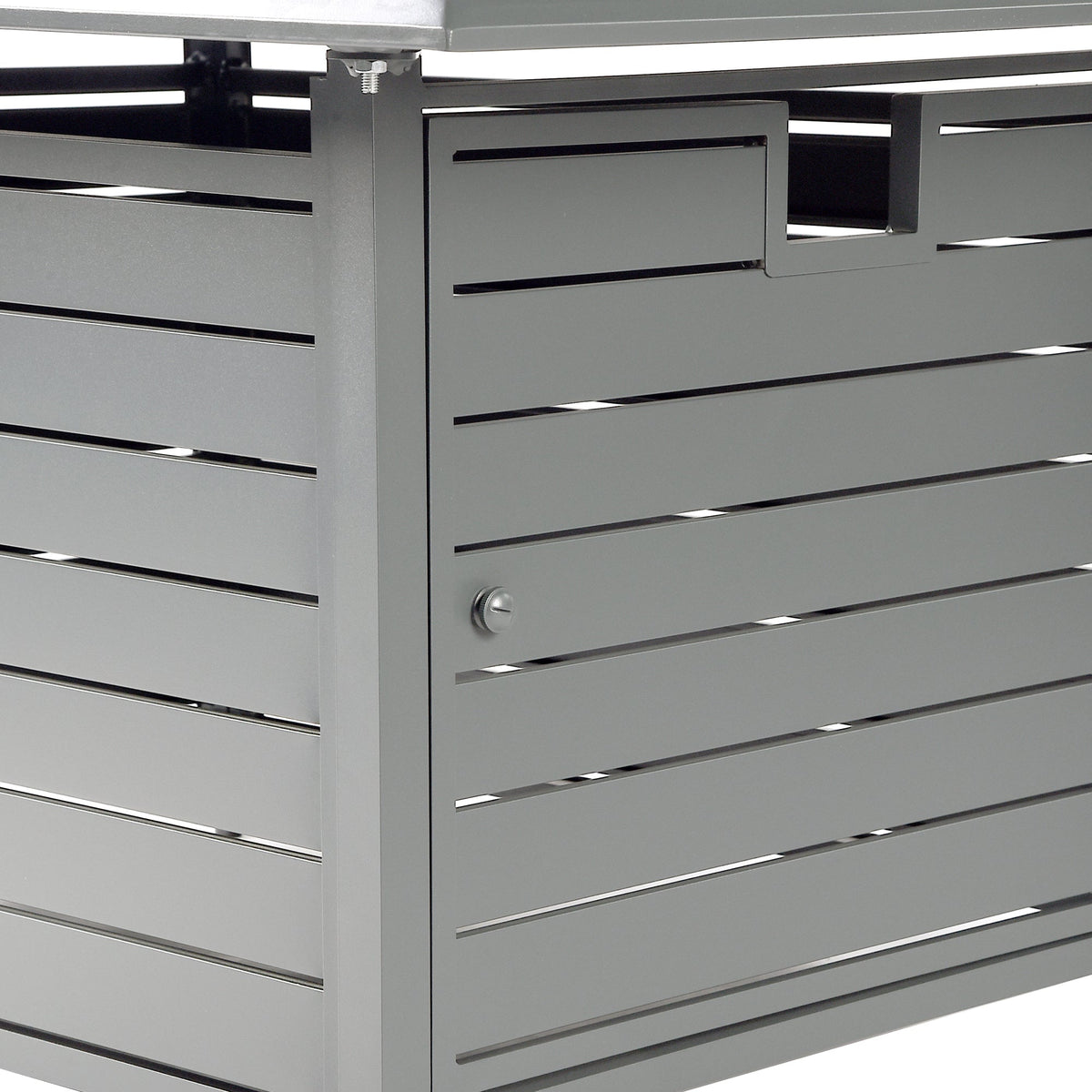 Aluminum 48-in Rectangular Propane Fire Table, Beads, Covers and Lid, photo 6 of 12