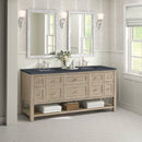 James Martin Breckenridge 72" Double Bathroom Vanity, Whitewashed Oak