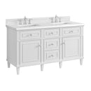 James Martin Lorelai 60" Double Bathroom Vanity, Bright White