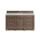 James Martin Bristol 60" Single Bathroom Vanity, Whitewashed Walnut